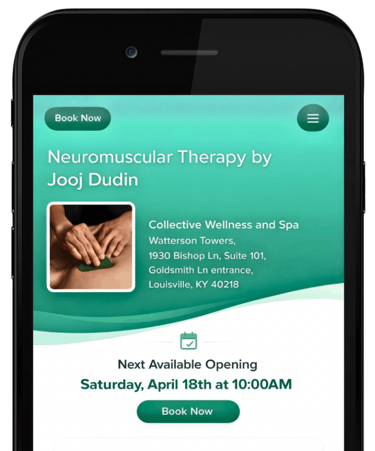 Jooj Neuromuscular Book Massages Near Me Online Iphone Mockup