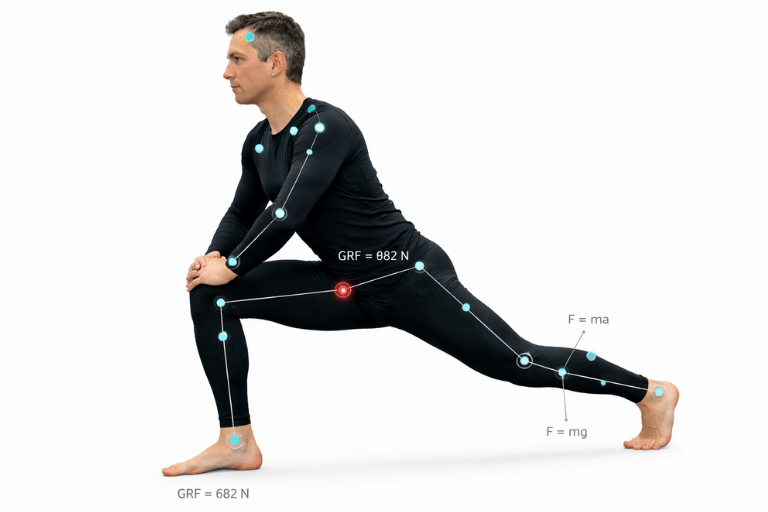Movement Analysis of Deep Lunge with Joint Alignment